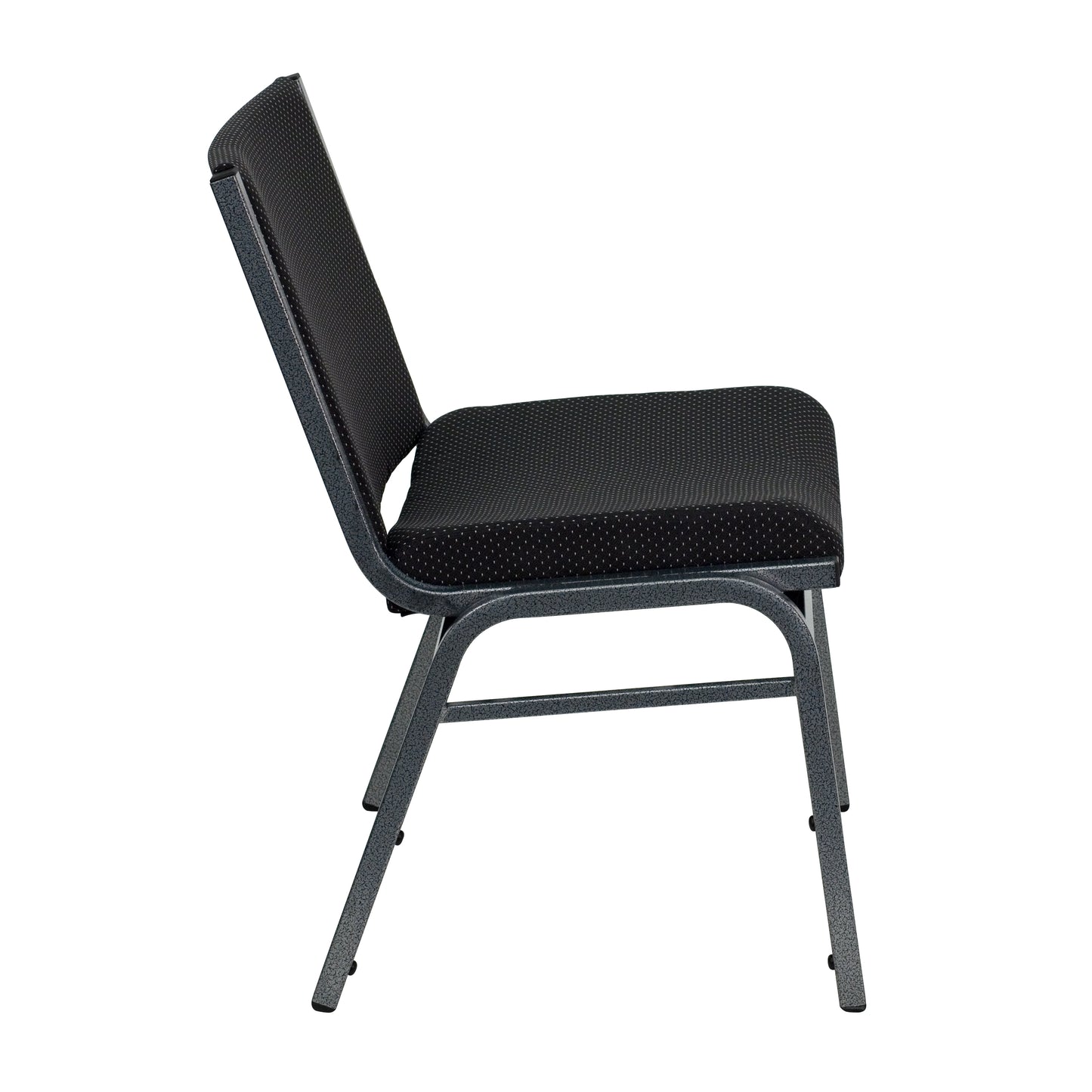 HERCULES Series Big & Tall 1000 lb. Rated Black Fabric Stack Chair Black