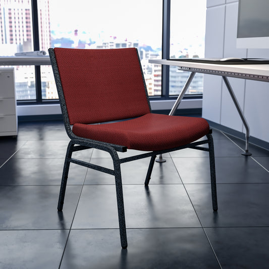 HERCULES Series Big & Tall 1000 lb. Rated Burgundy Fabric Stack Chair Burgundy