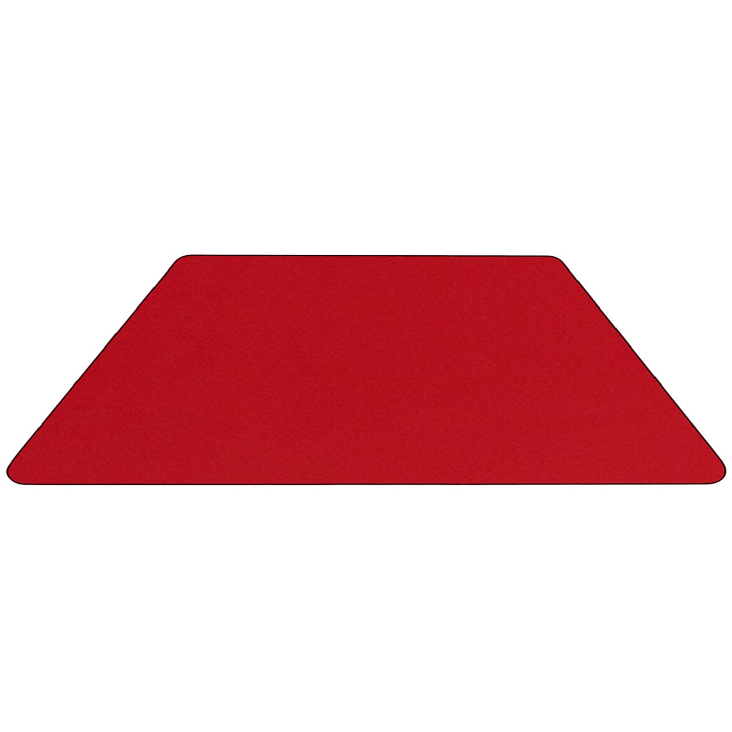 Wren Mobile 22.5''W x 45''L Trapezoid Red HP Laminate Activity Table - Height Adjustable Short Legs Red