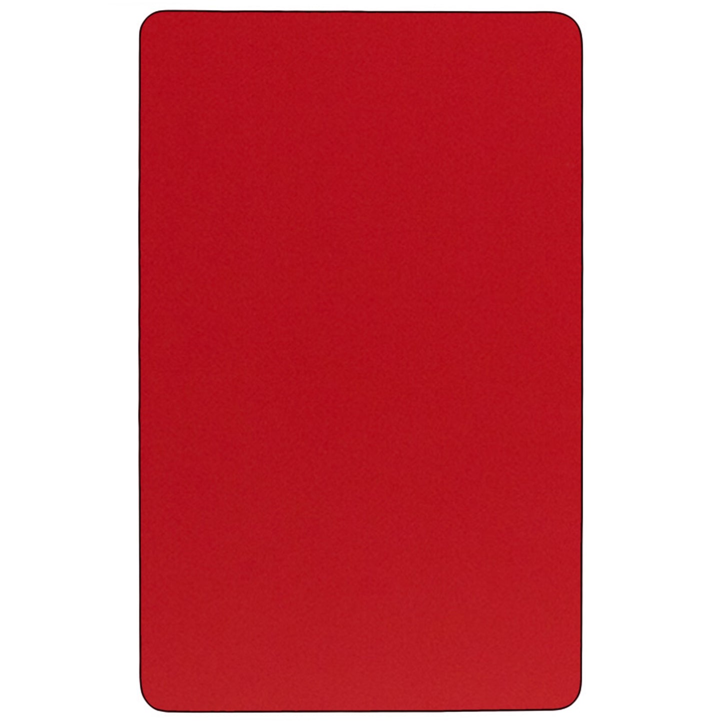 Wren Mobile 24''W x 60''L Rectangular Red HP Laminate Activity Table - Standard Height Adjustable Legs Red