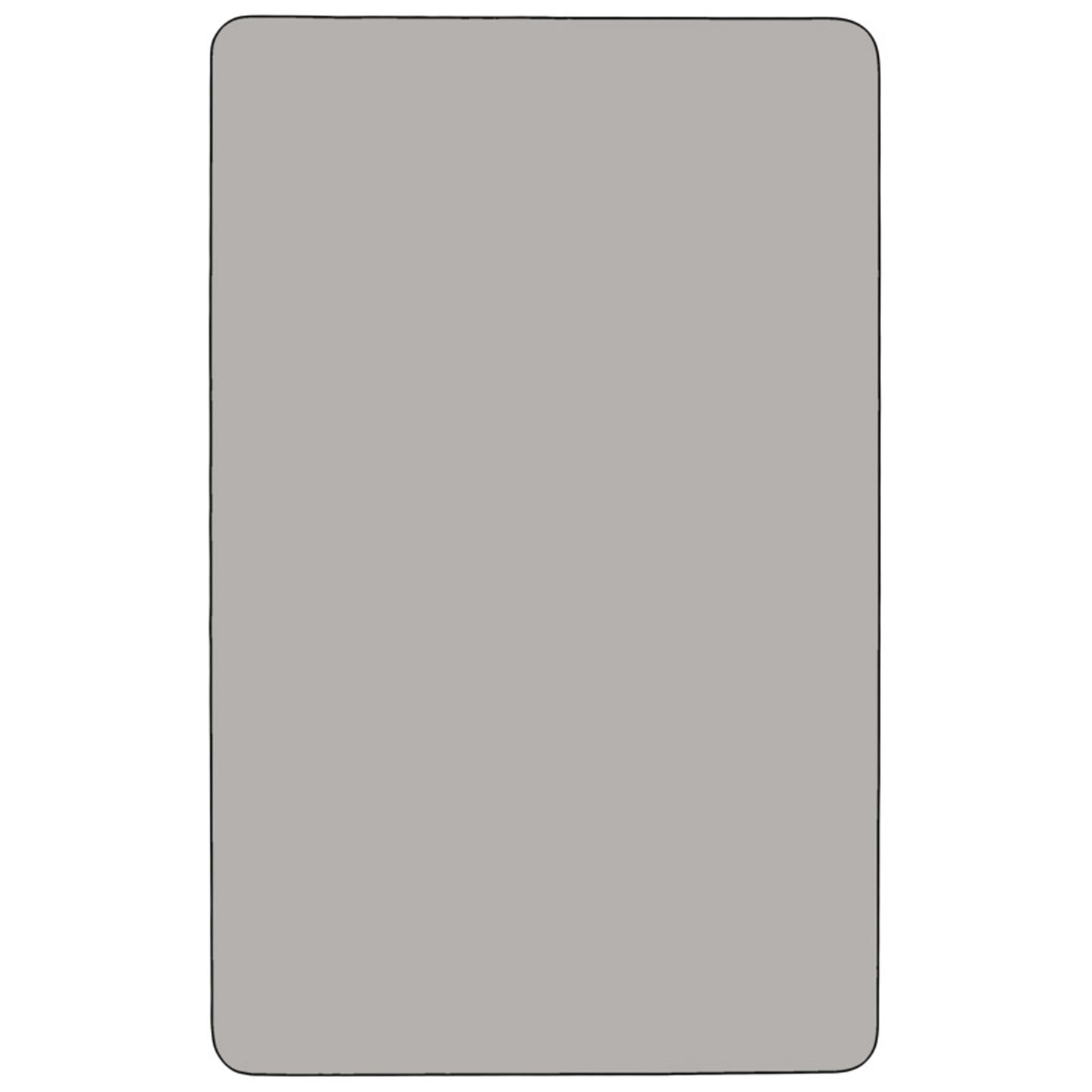Wren Mobile 30''W x 48''L Rectangular Grey HP Laminate Activity Table - Standard Height Adjustable Legs Gray XU-A3048-REC-GY-H-A-CAS-GG