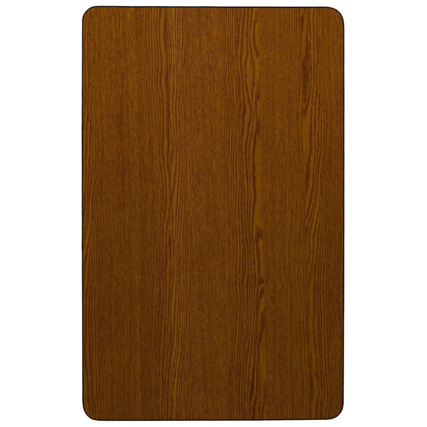 Wren Mobile 30''W x 48''L Rectangular Oak HP Laminate Activity Table - Height Adjustable Short Legs Oak XU-A3048-REC-OAK-H-P-CAS-GG