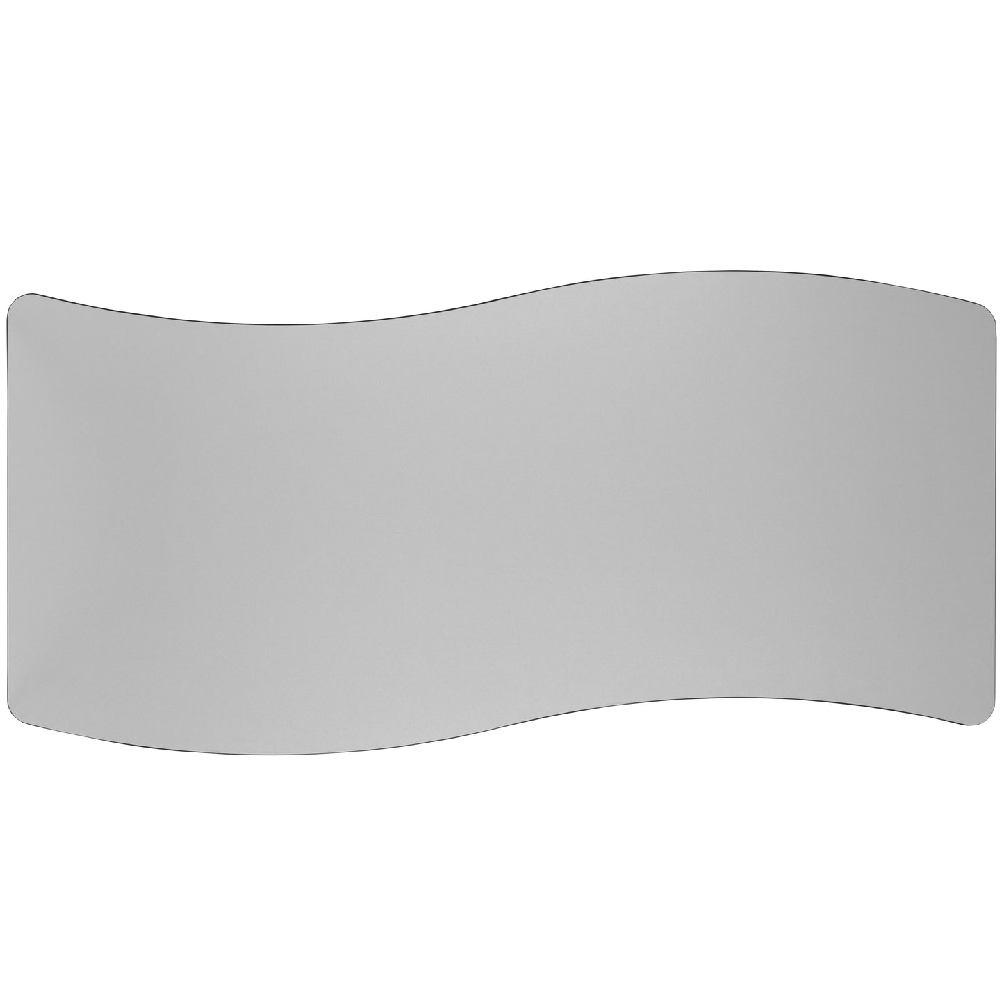 Wren Mobile 26"W x 60"L Rectangle Wave Flexible Collaborative Grey Laminate Activity Table - Standard Height Adjust Legs Grey XU-A3060-CON-GY-T-A-CAS-GG