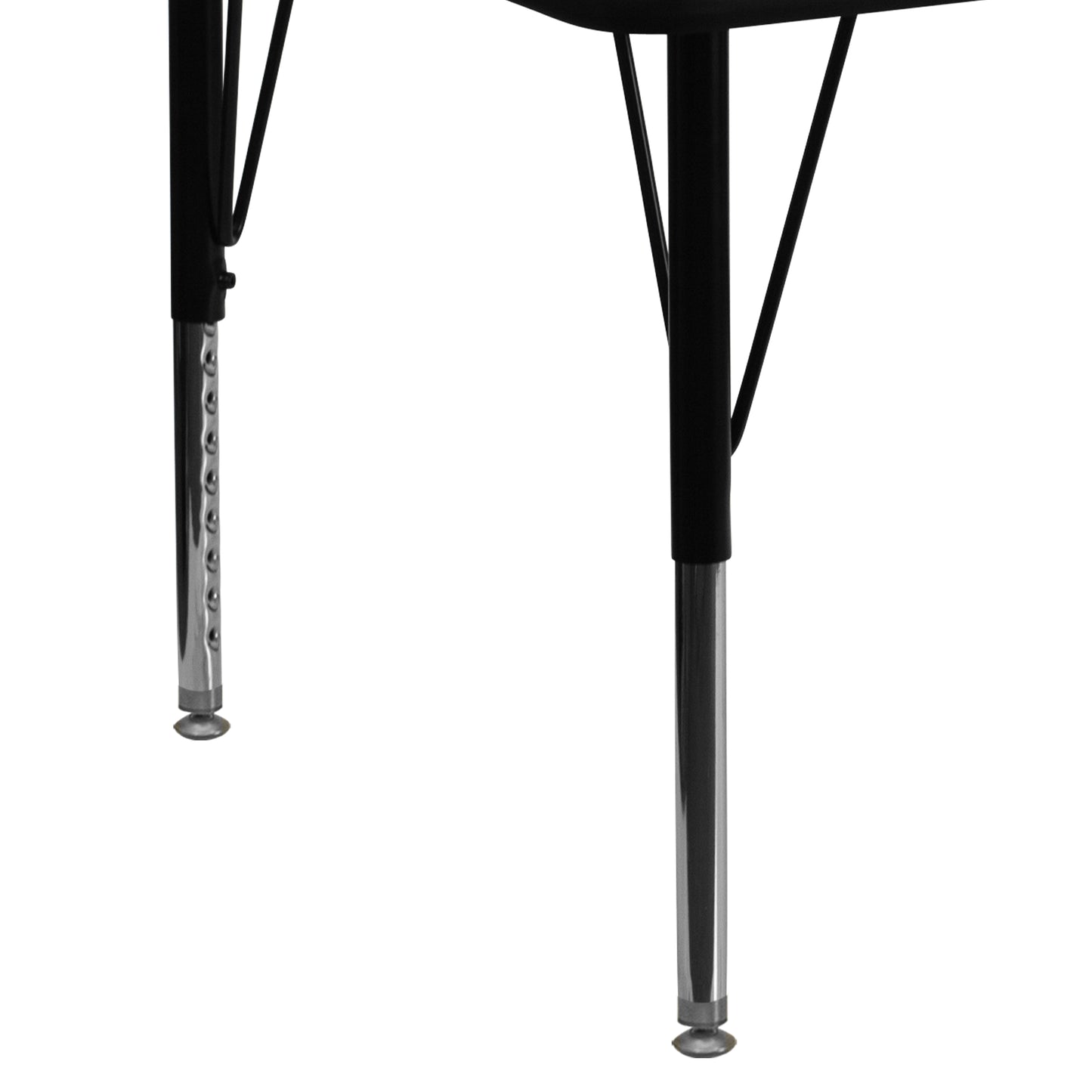 Wren 30''W x 72''L Rectangular Grey Thermal Laminate Activity Table - Height Adjustable Short Legs Gray