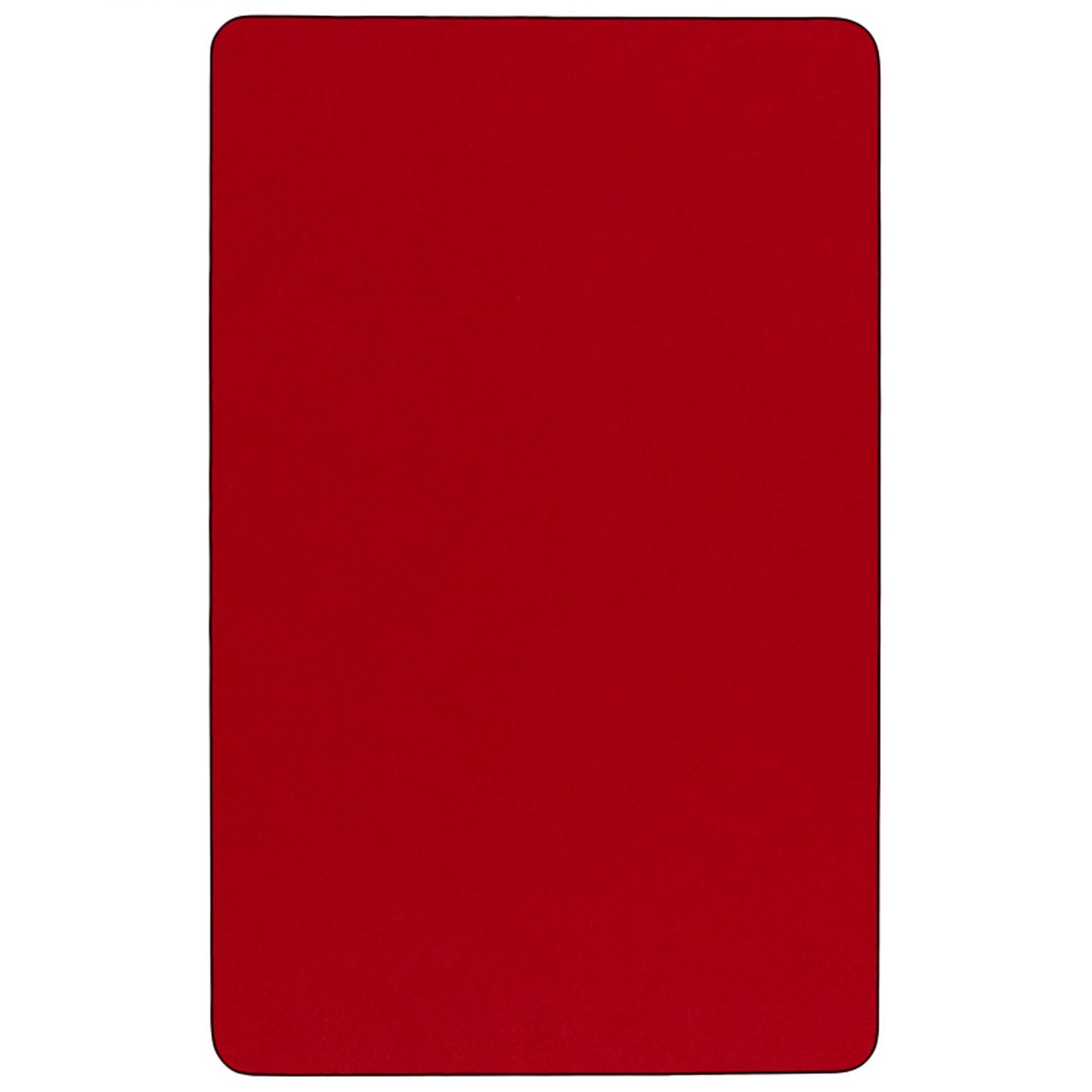 Wren Mobile 30''W x 72''L Rectangular Red Thermal Laminate Activity Table - Standard Height Adjustable Legs Red XU-A3072-REC-RED-T-A-CAS-GG