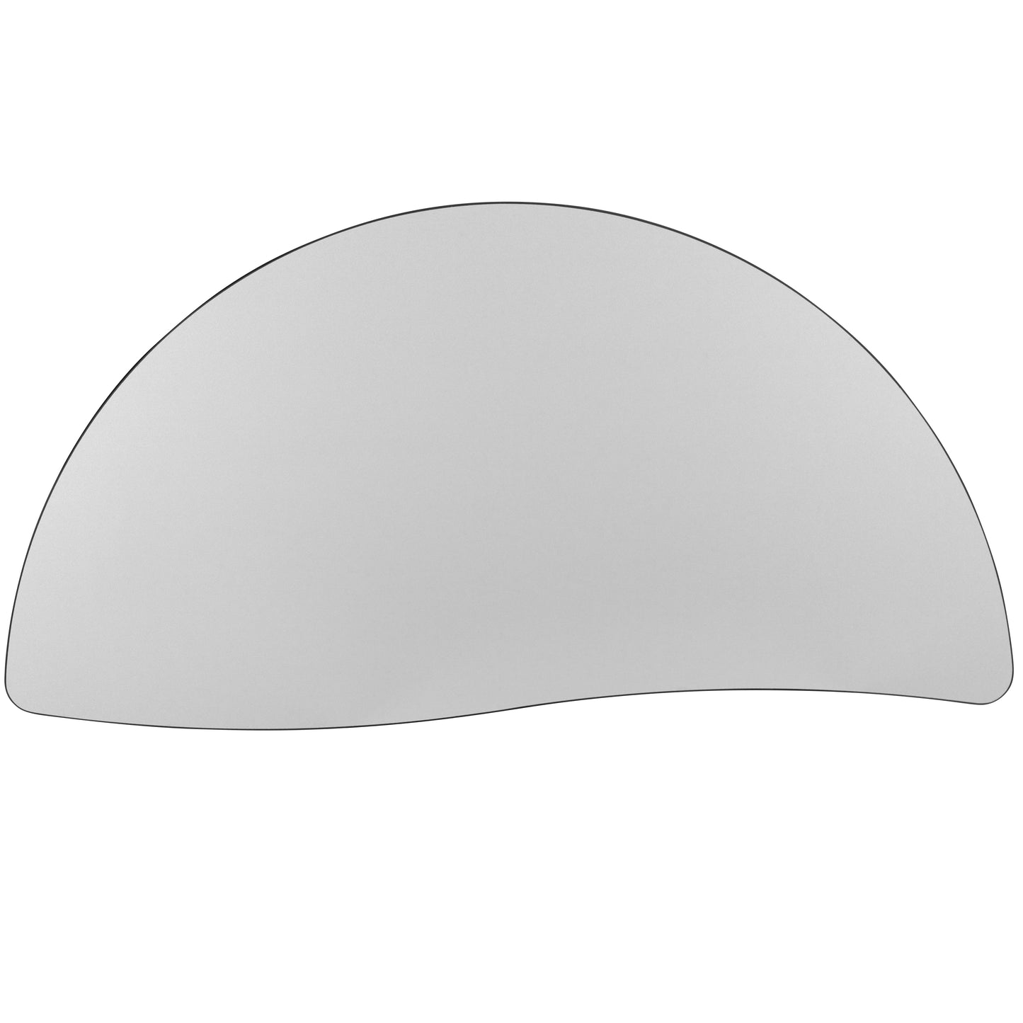 Wren 47.5" Half Circle Wave Flexible Collaborative Grey Thermal Laminate Activity Table - Standard Height Adjustable Legs Grey