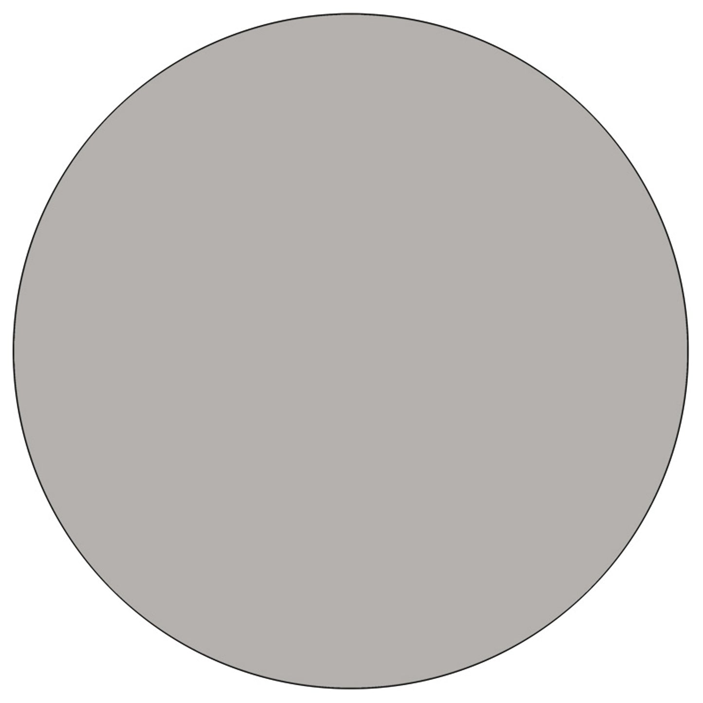 Wren Mobile 48'' Round Grey HP Laminate Activity Table - Standard Height Adjustable Legs Gray XU-A48-RND-GY-H-A-CAS-GG