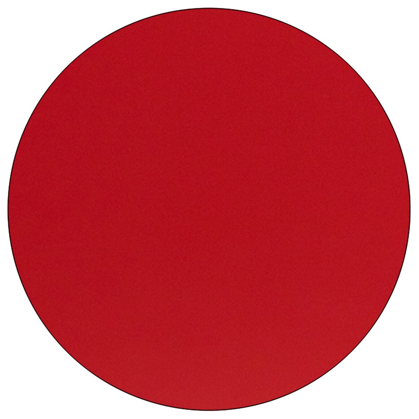 Wren 48'' Round Red HP Laminate Activity Table - Height Adjustable Short Legs Red XU-A48-RND-RED-H-P-GG