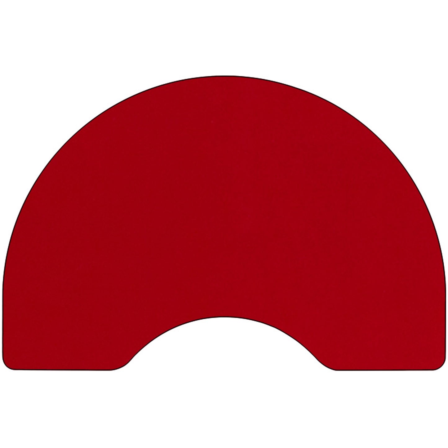 Wren Mobile 48''W x 72''L Kidney Red Thermal Laminate Activity Table - Height Adjustable Short Legs Red XU-A4872-KIDNY-RED-T-P-CAS-GG