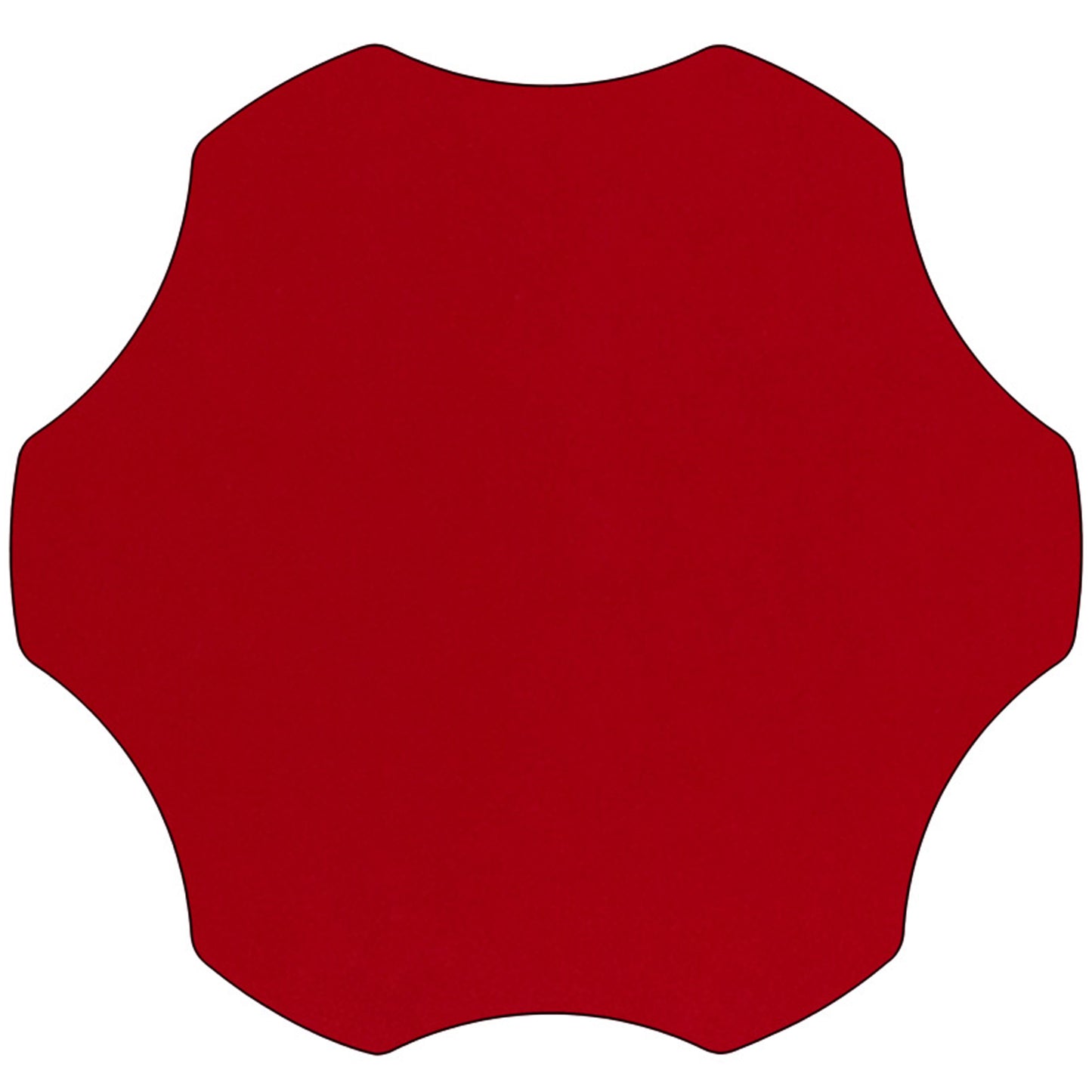 Wren 60'' Flower Red Thermal Laminate Activity Table - Height Adjustable Short Legs Red XU-A60-FLR-RED-T-P-GG