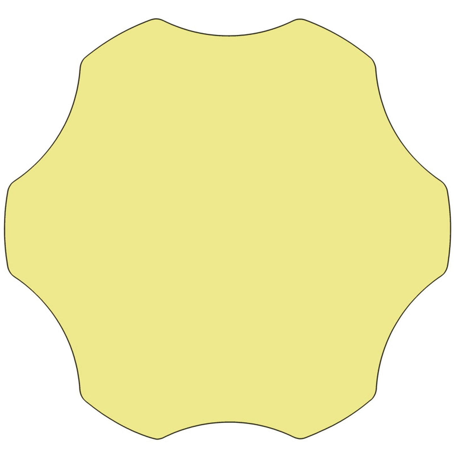 Wren Mobile 60'' Flower Yellow Thermal Laminate Activity Table - Height Adjustable Short Legs Yellow