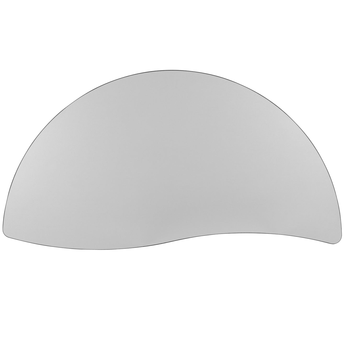 Wren 60" Half Circle Wave Flexible Collaborative Grey Thermal Laminate Activity Table - Height Adjustable Short Legs Grey