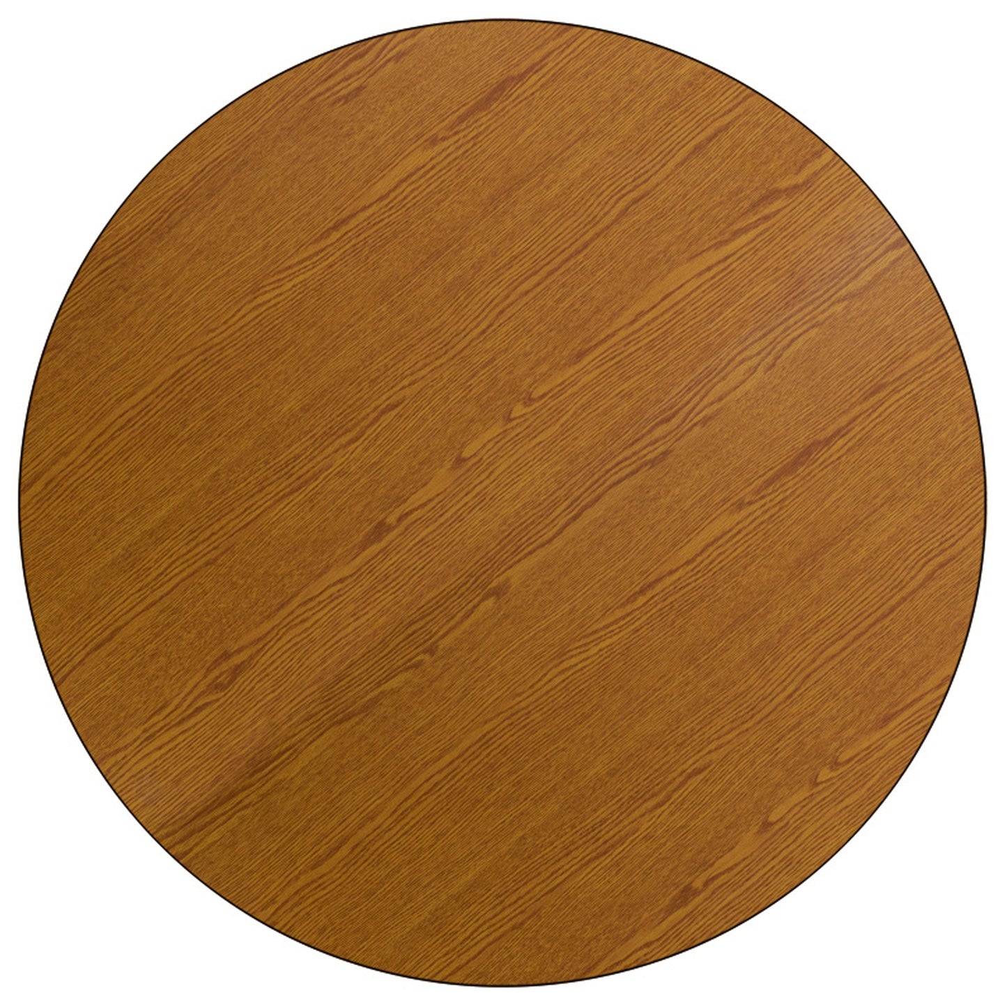 Wren 60'' Round Oak Thermal Laminate Activity Table - Standard Height Adjustable Legs Oak XU-A60-RND-OAK-T-A-GG