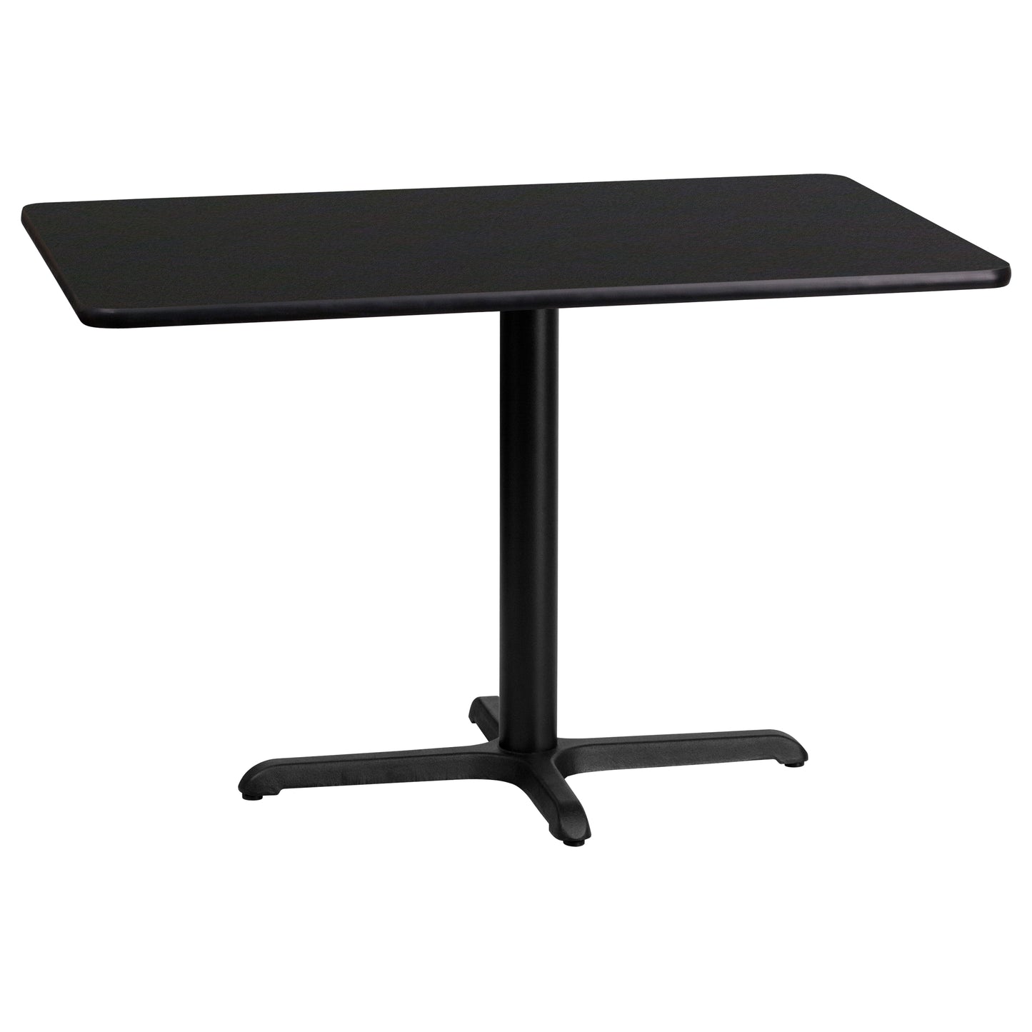 Stiles 24'' x 42'' Rectangular Black Laminate Table Top with 23.5'' x 29.5'' Table Height Base Black
