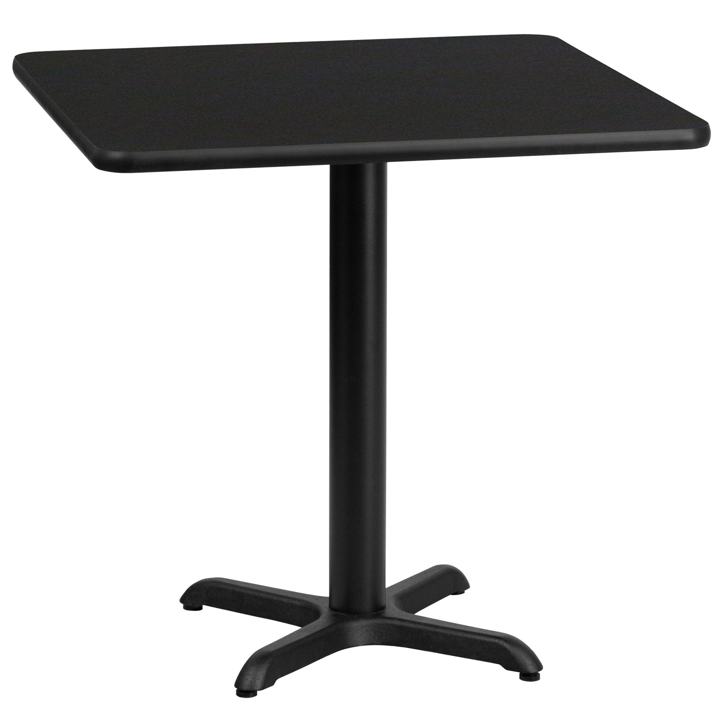 Stiles 30'' Square Black Laminate Table Top with 22'' x 22'' Table Height Base Black