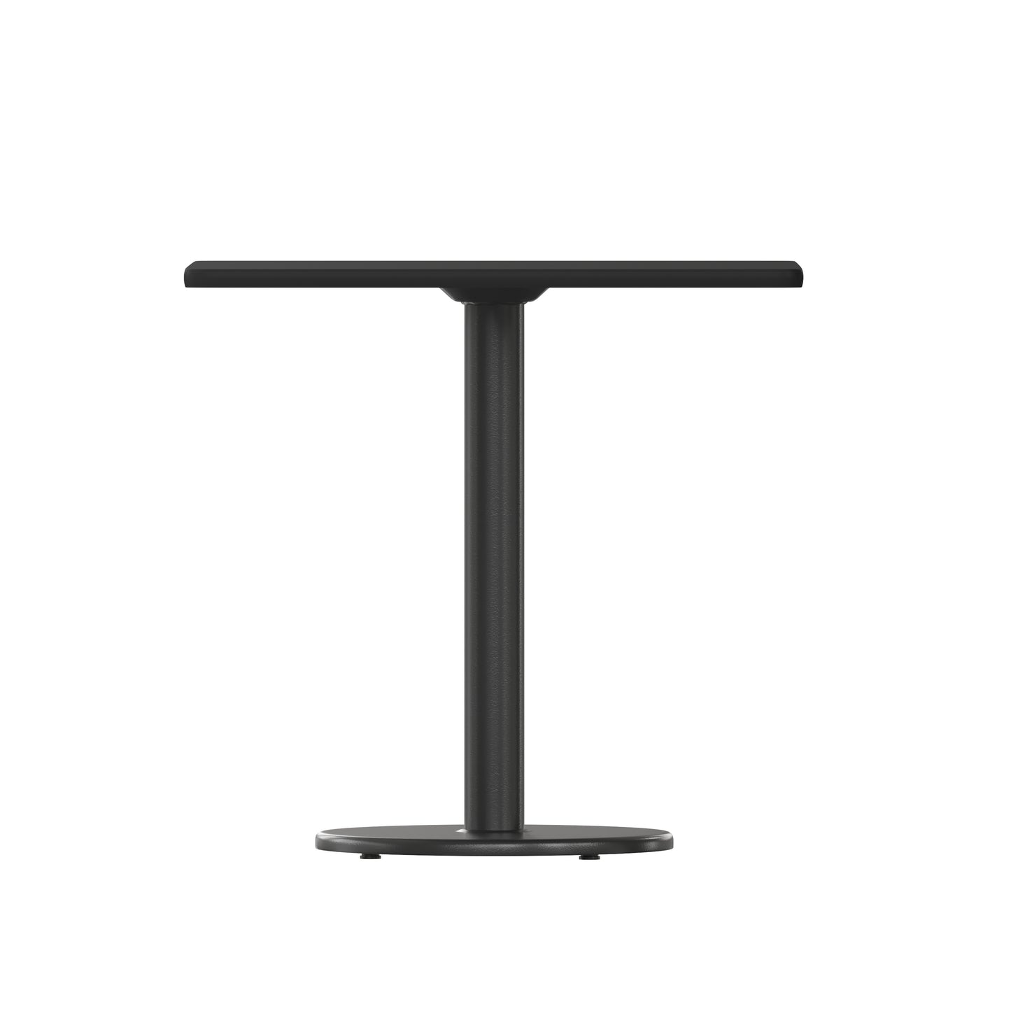 Stiles 30'' Square Black Laminate Table Top with 18'' Round Table Height Base Black