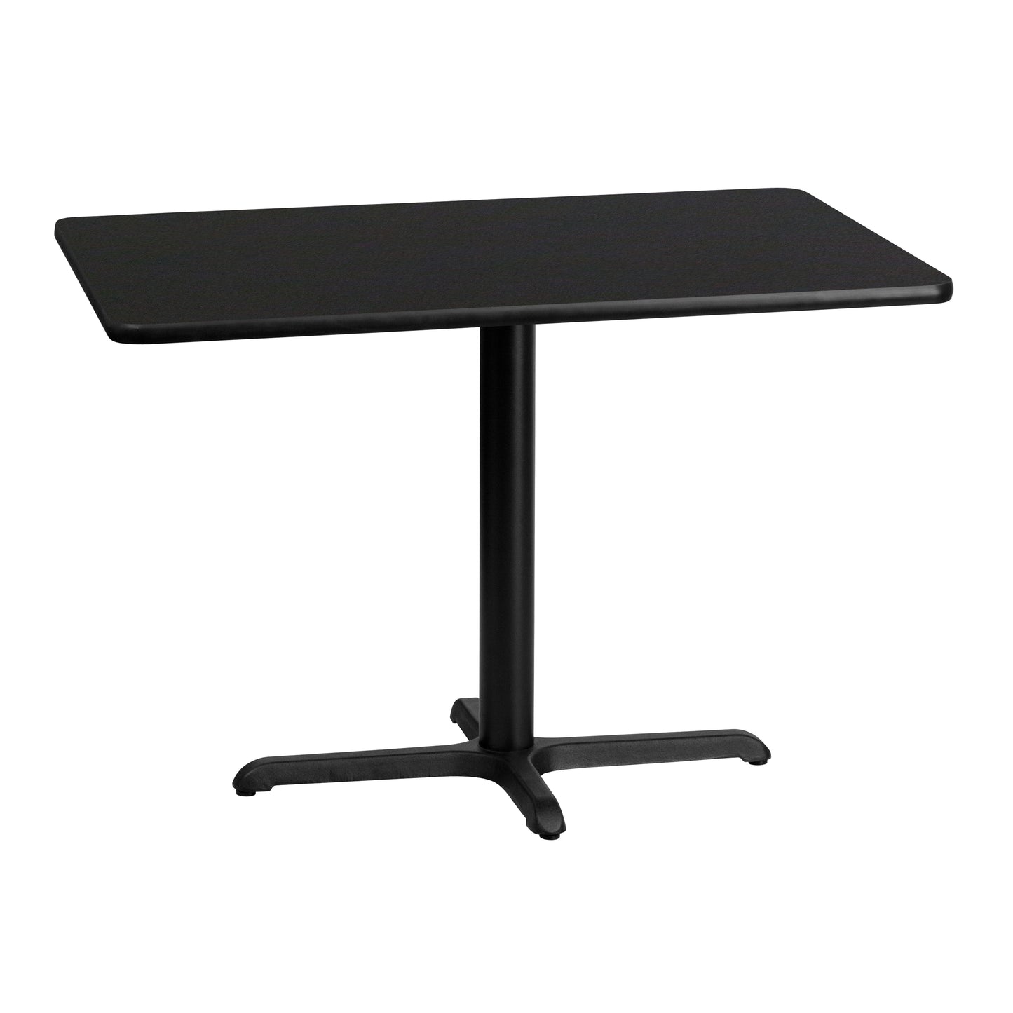 Stiles 30'' x 42'' Rectangular Black Laminate Table Top with 23.5'' x 29.5'' Table Height Base Black