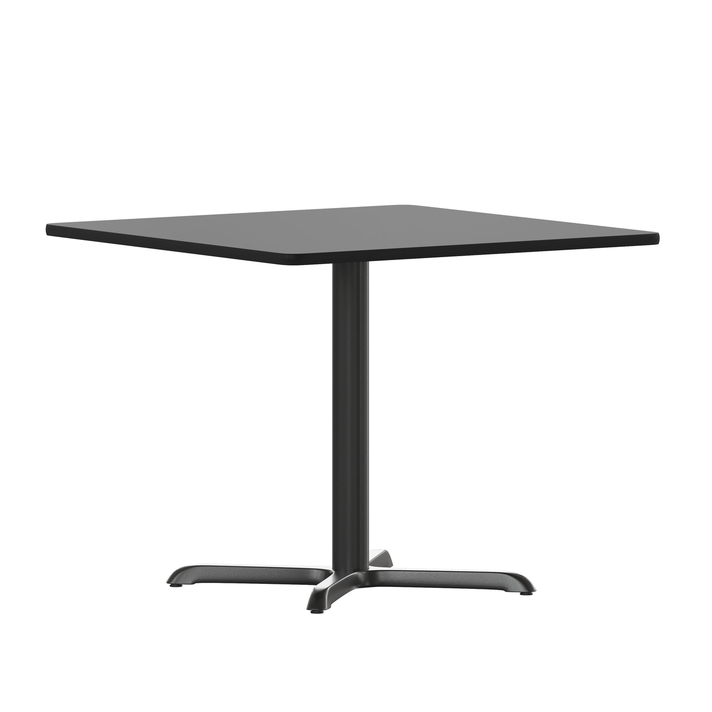 Stiles 36'' Square Black Laminate Table Top with 30'' x 30'' Table Height Base Black
