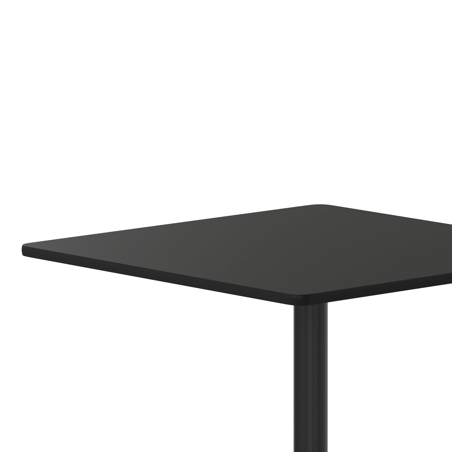 Stiles 36'' Square Black Laminate Table Top with 30'' x 30'' Table Height Base Black