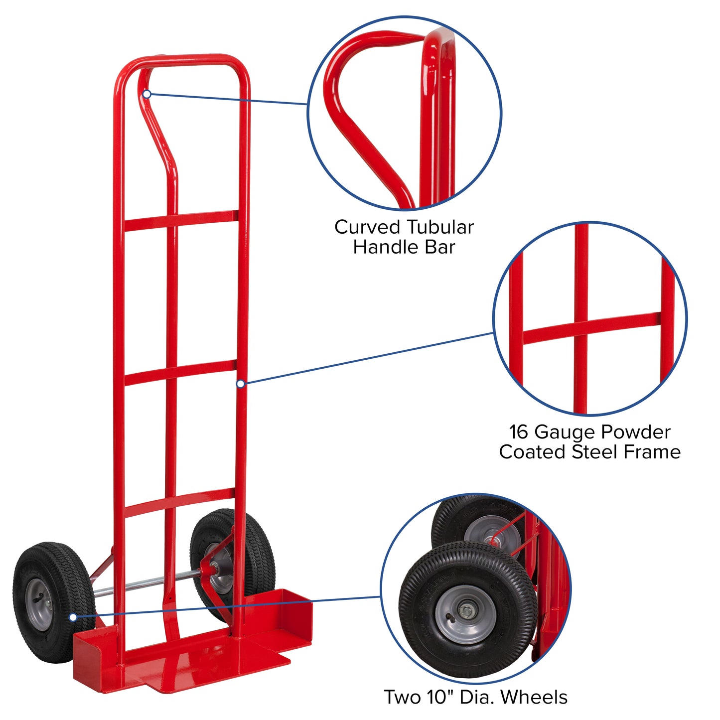 Falon Heavy Duty Metal Chiavari Stack Chair Dolly Red
