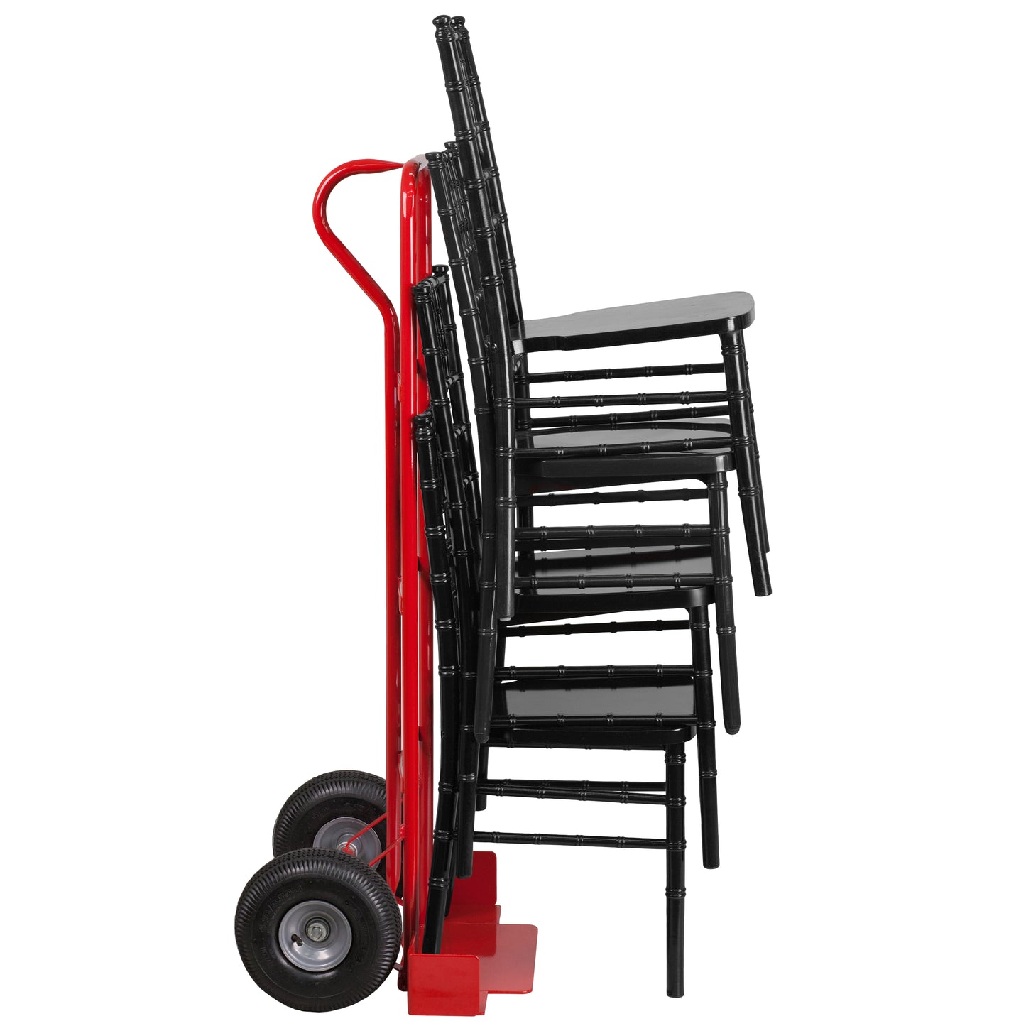 Falon Heavy Duty Metal Chiavari Stack Chair Dolly Red