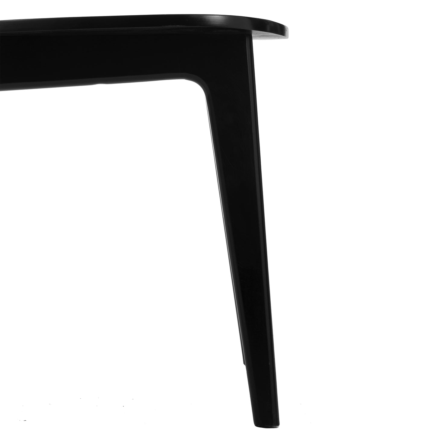 Verona Commercial Grade Solid Wood Dining Chair with Curved Oval Backrest in Black Black