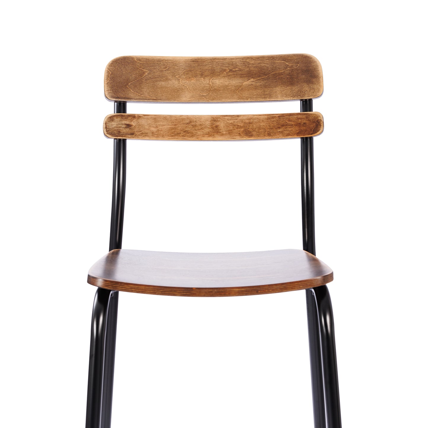 Cyprus Commercial Grade Solid Wood Bar Stool with Black Metal Frame and Antique Copper Finish Antique Copper