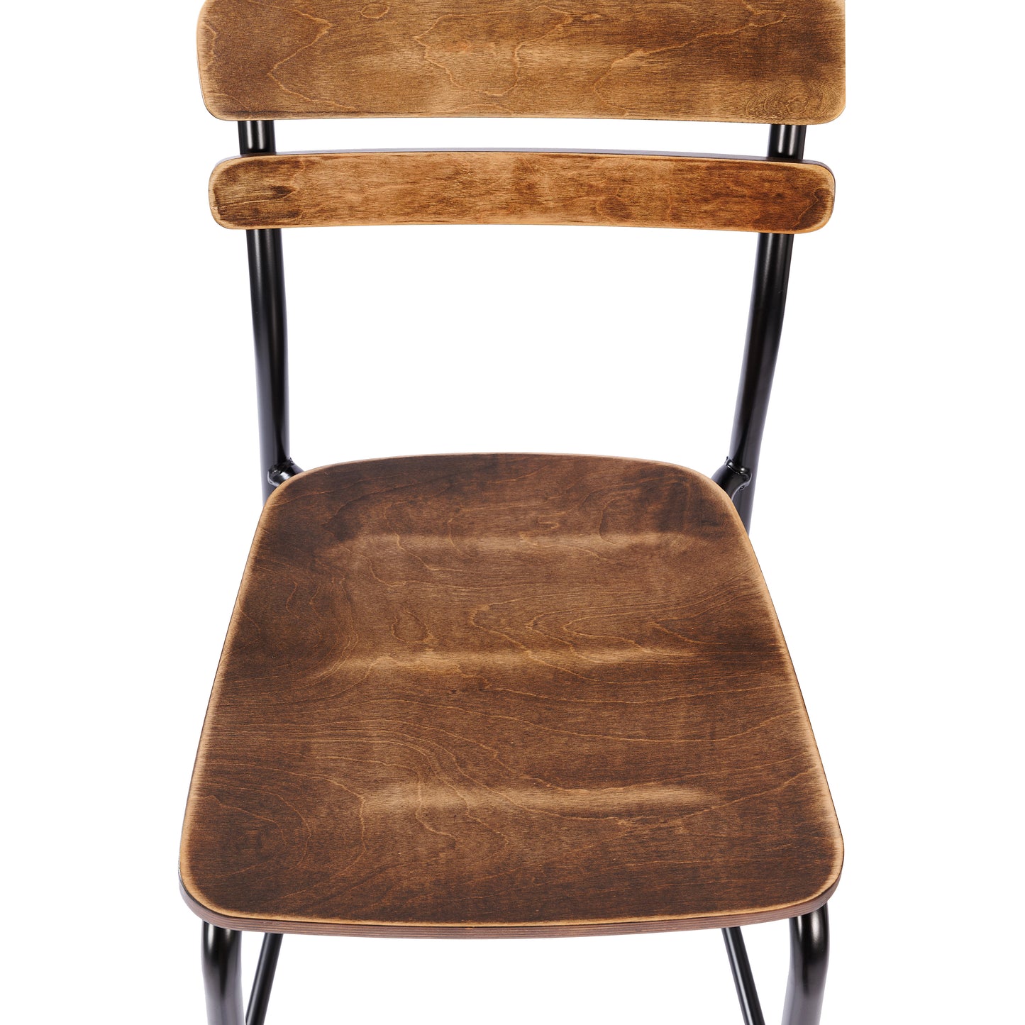 Cyprus Commercial Grade Solid Wood Bar Stool with Black Metal Frame and Antique Copper Finish Antique Copper