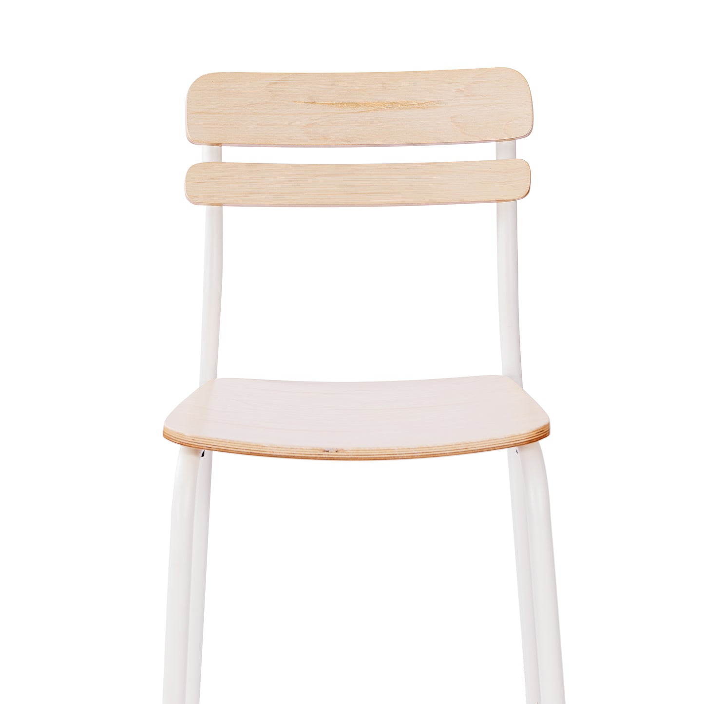 Cyprus Commercial Grade Solid Wood Bar Stool with White Metal Frame and Antique White Finish Antique White