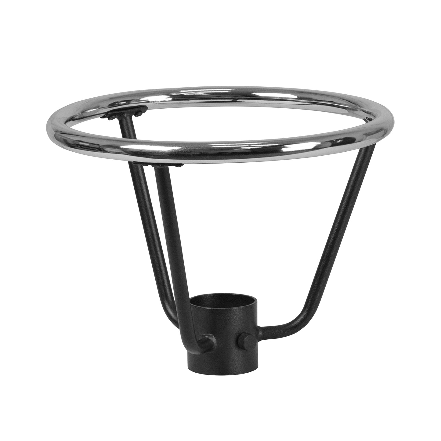 Jackson Bar Height Table Base Foot Ring with 3.25'' Column Ring - 16'' Diameter Silver