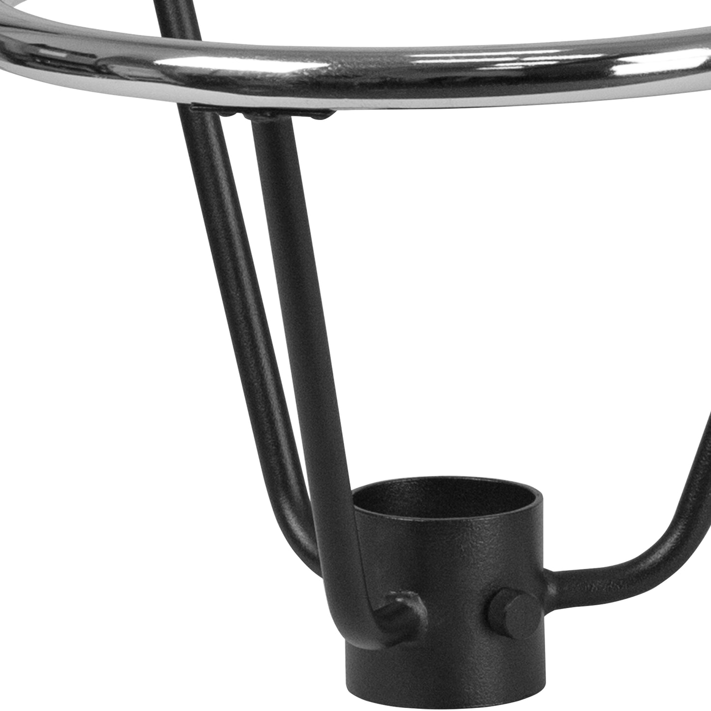 Jackson Bar Height Table Base Foot Ring with 3.25'' Column Ring - 16'' Diameter Silver