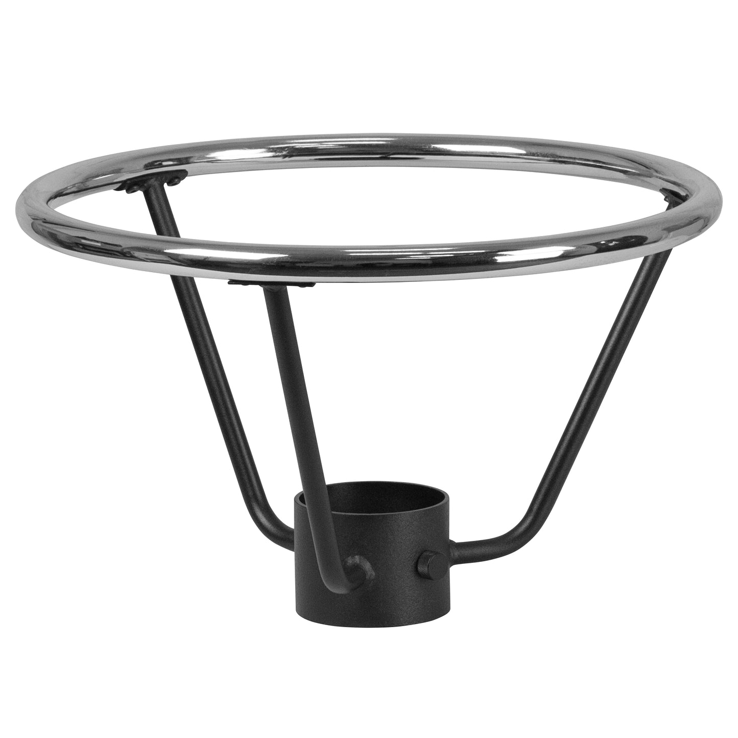 Jackson Bar Height Table Base Foot Ring with 4.25'' Column Ring - 19.5'' Diameter Silver