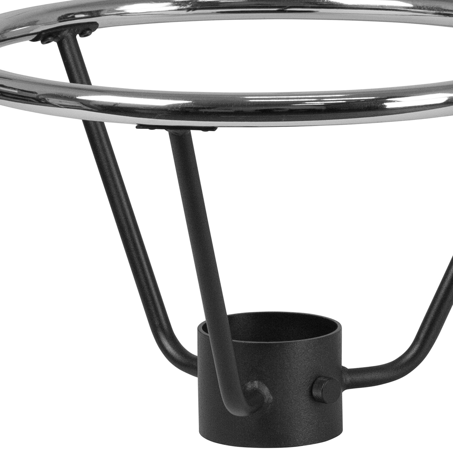 Jackson Bar Height Table Base Foot Ring with 4.25'' Column Ring - 19.5'' Diameter Silver