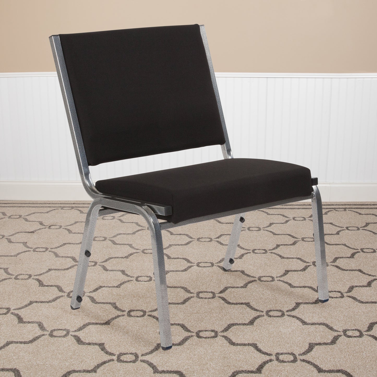 HERCULES Series 950 lb. Rated Black Fabric Bariatric Medical Reception Chair Black Fabric