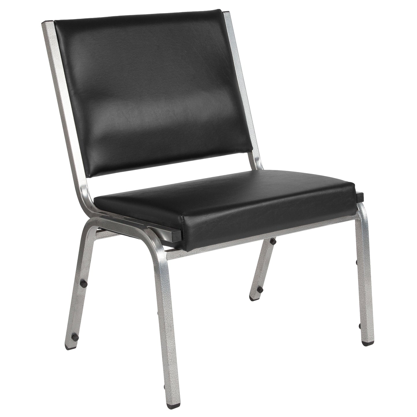 HERCULES Series 950 lb. Rated Black Antimicrobial Vinyl Bariatric Medical Reception Chair Black Vinyl