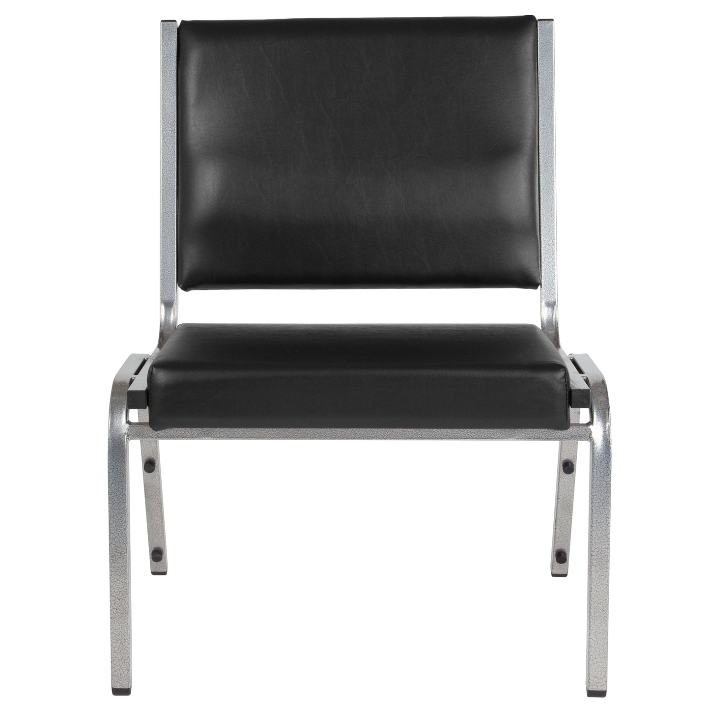 HERCULES Series 950 lb. Rated Black Antimicrobial Vinyl Bariatric Medical Reception Chair Black Vinyl