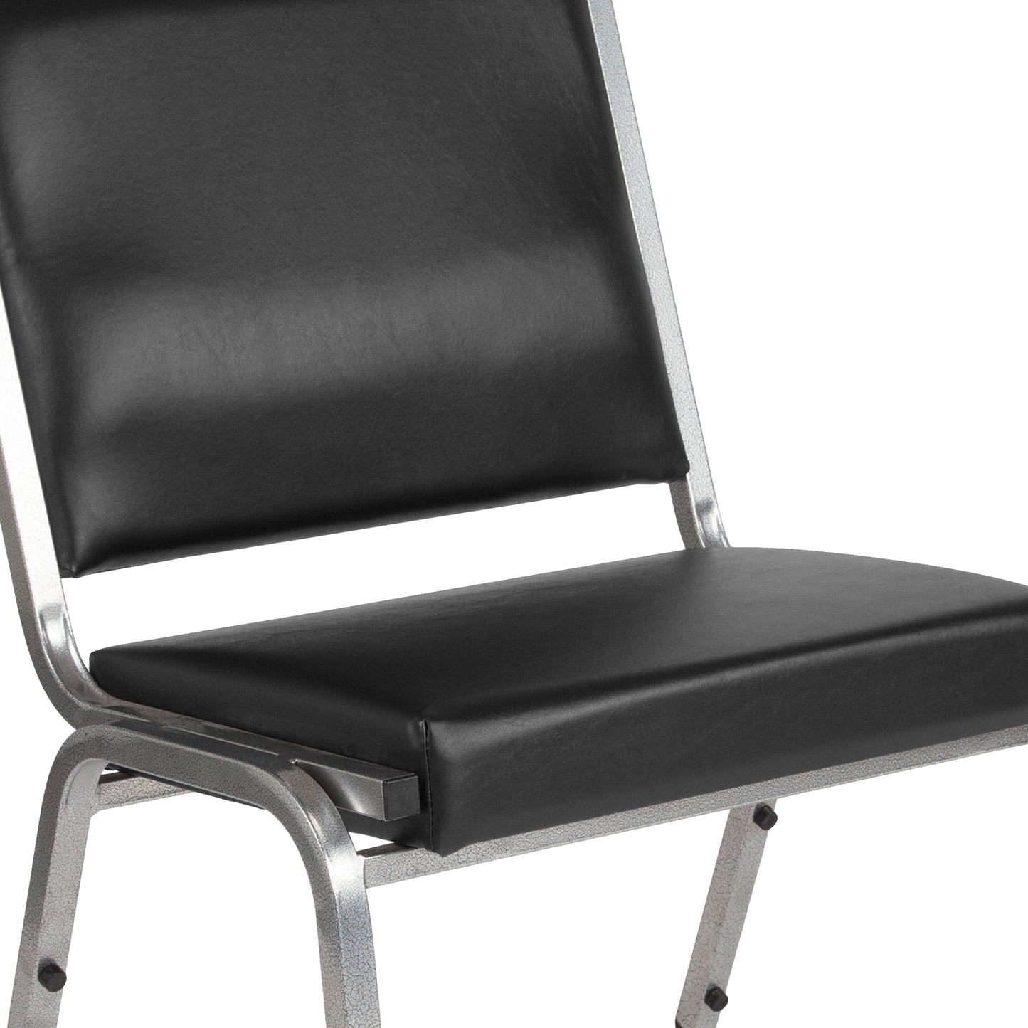 HERCULES Series 950 lb. Rated Black Antimicrobial Vinyl Bariatric Medical Reception Chair Black Vinyl
