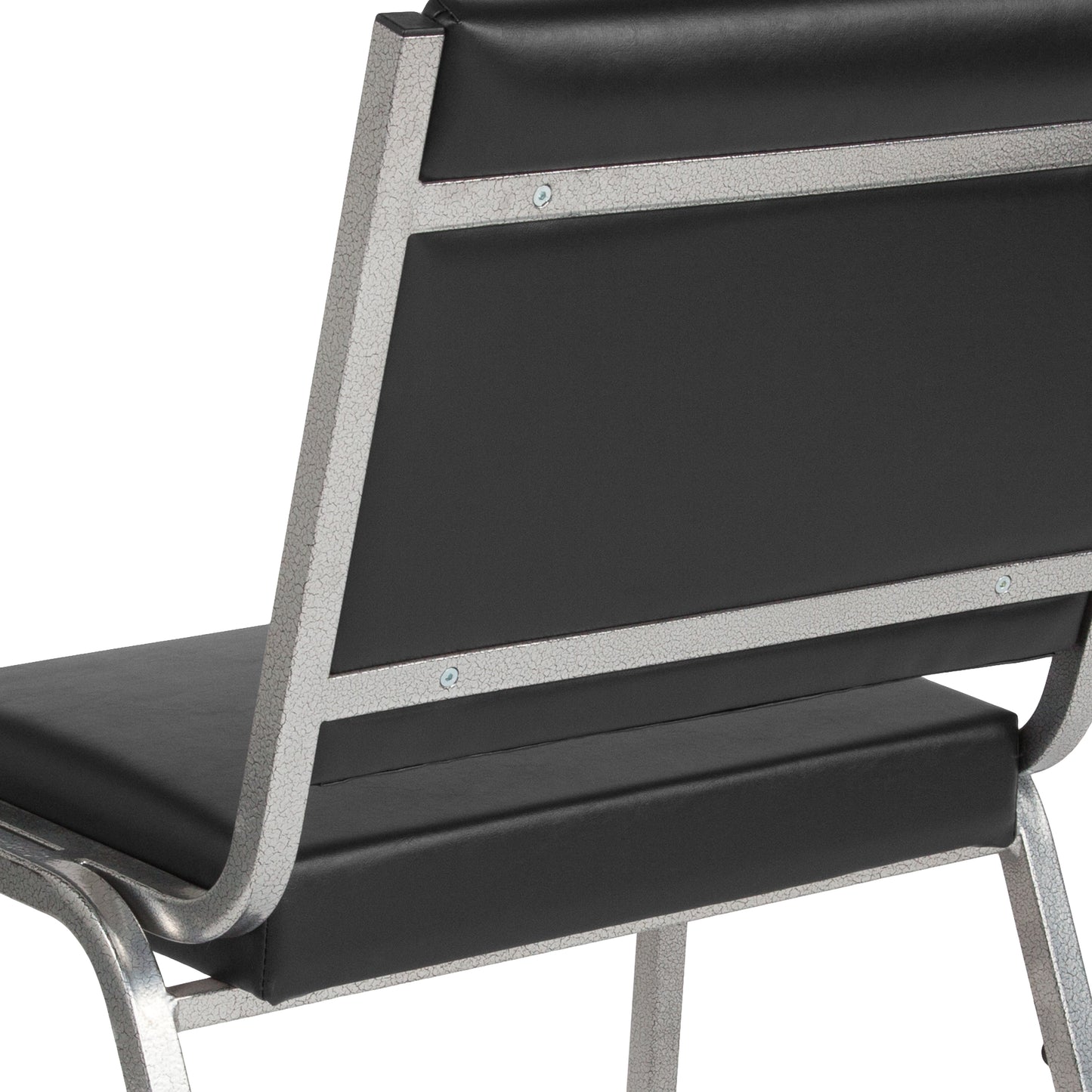 HERCULES Series 950 lb. Rated Black Antimicrobial Vinyl Bariatric Medical Reception Chair Black Vinyl