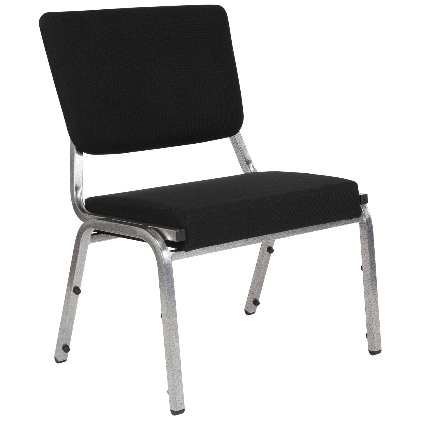 HERCULES Series 1000 lb. Rated Black Antimicrobial Fabric Bariatric Medical Reception Chair with 3/4 Panel Back Black Fabric