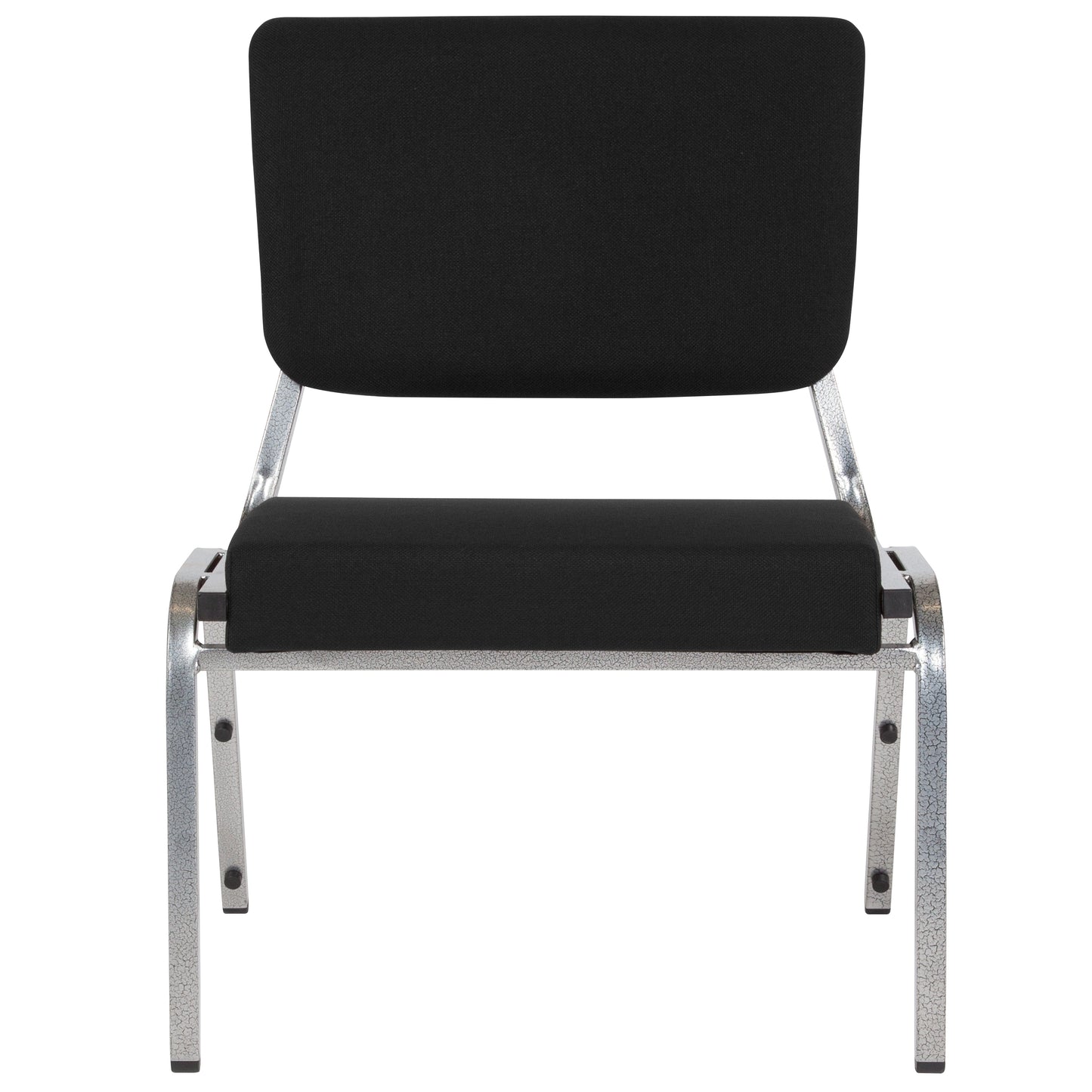 HERCULES Series 1000 lb. Rated Black Antimicrobial Fabric Bariatric Medical Reception Chair with 3/4 Panel Back Black Fabric