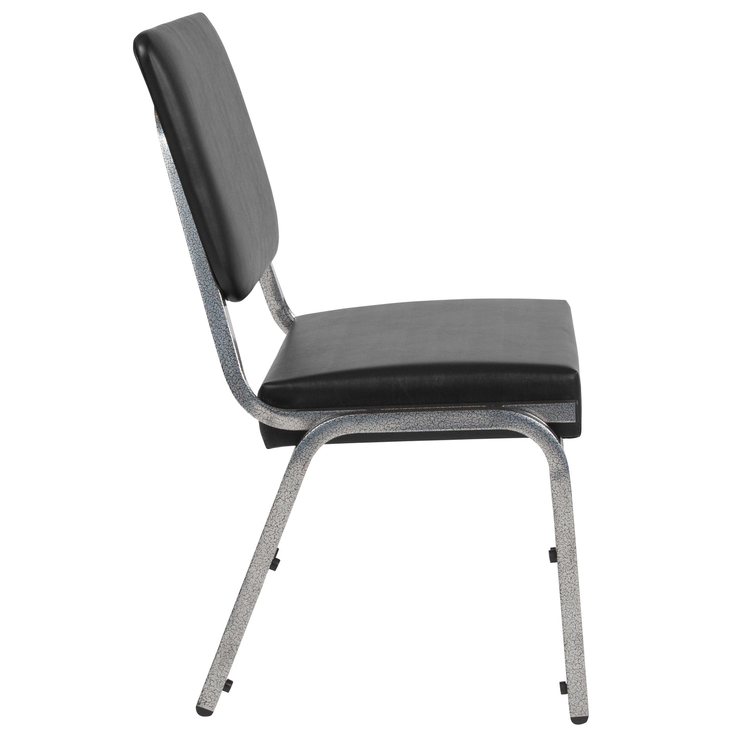 HERCULES Series 1000 lb. Rated Black Antimicrobial Vinyl Bariatric Medical Reception Chair with 3/4 Panel Back Black Vinyl