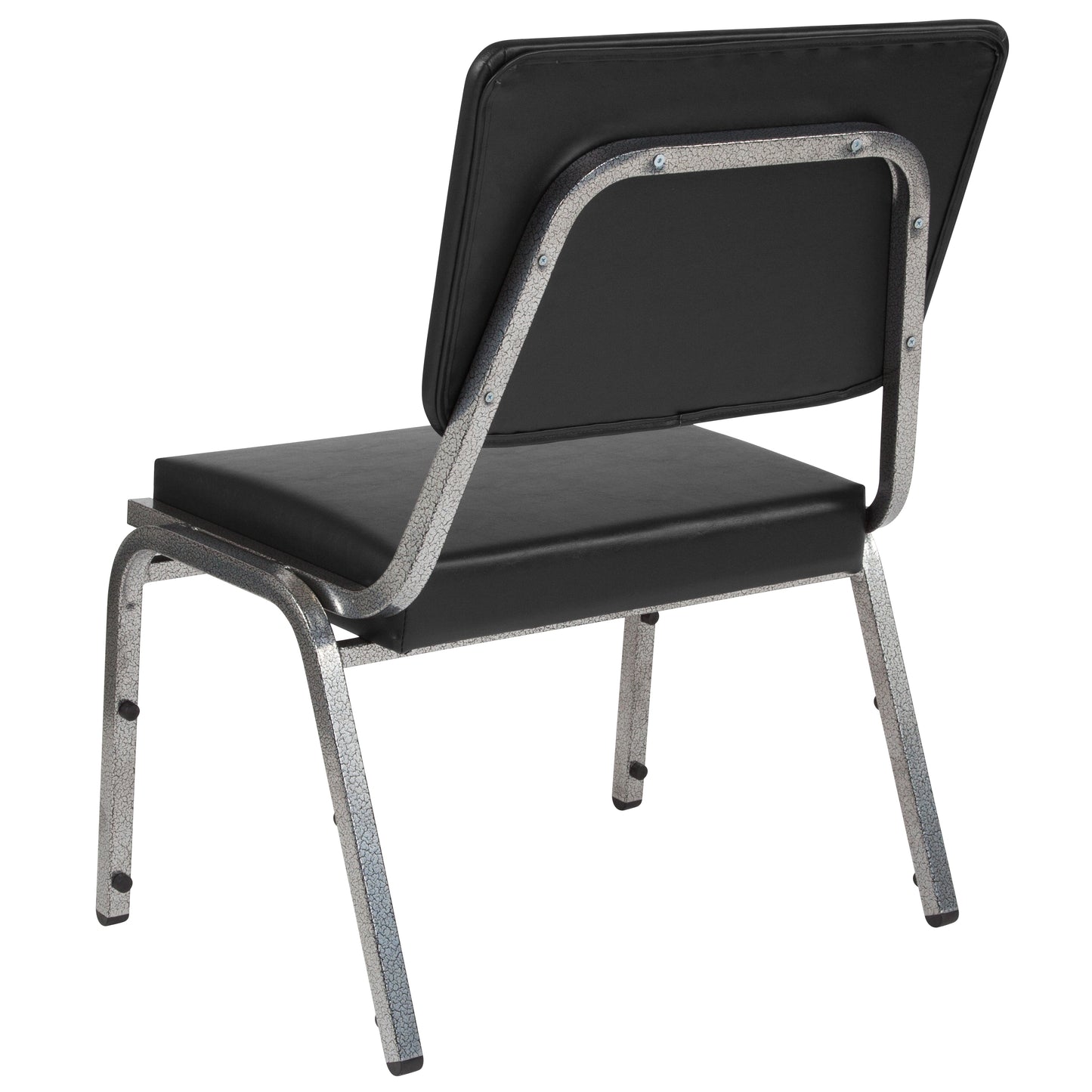 HERCULES Series 1000 lb. Rated Black Antimicrobial Vinyl Bariatric Medical Reception Chair with 3/4 Panel Back Black Vinyl