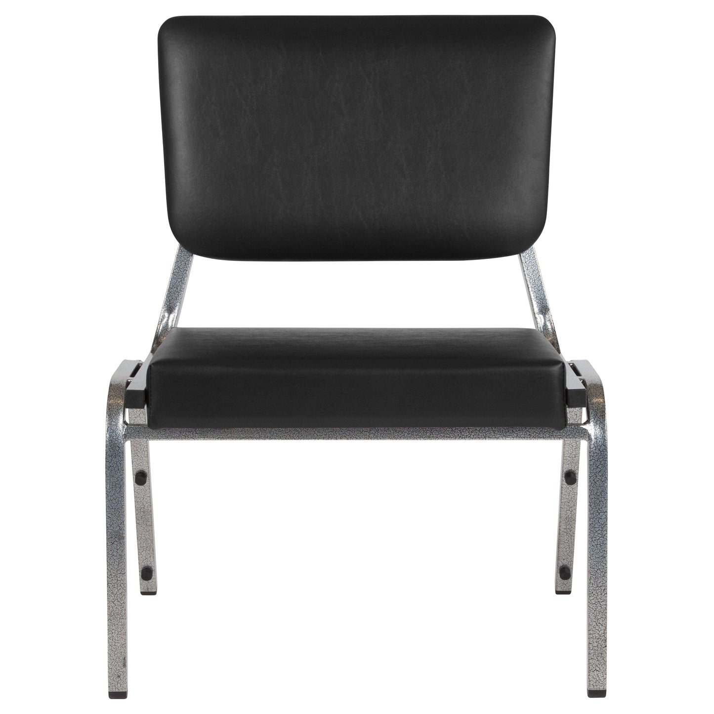 HERCULES Series 1000 lb. Rated Black Antimicrobial Vinyl Bariatric Medical Reception Chair with 3/4 Panel Back Black Vinyl