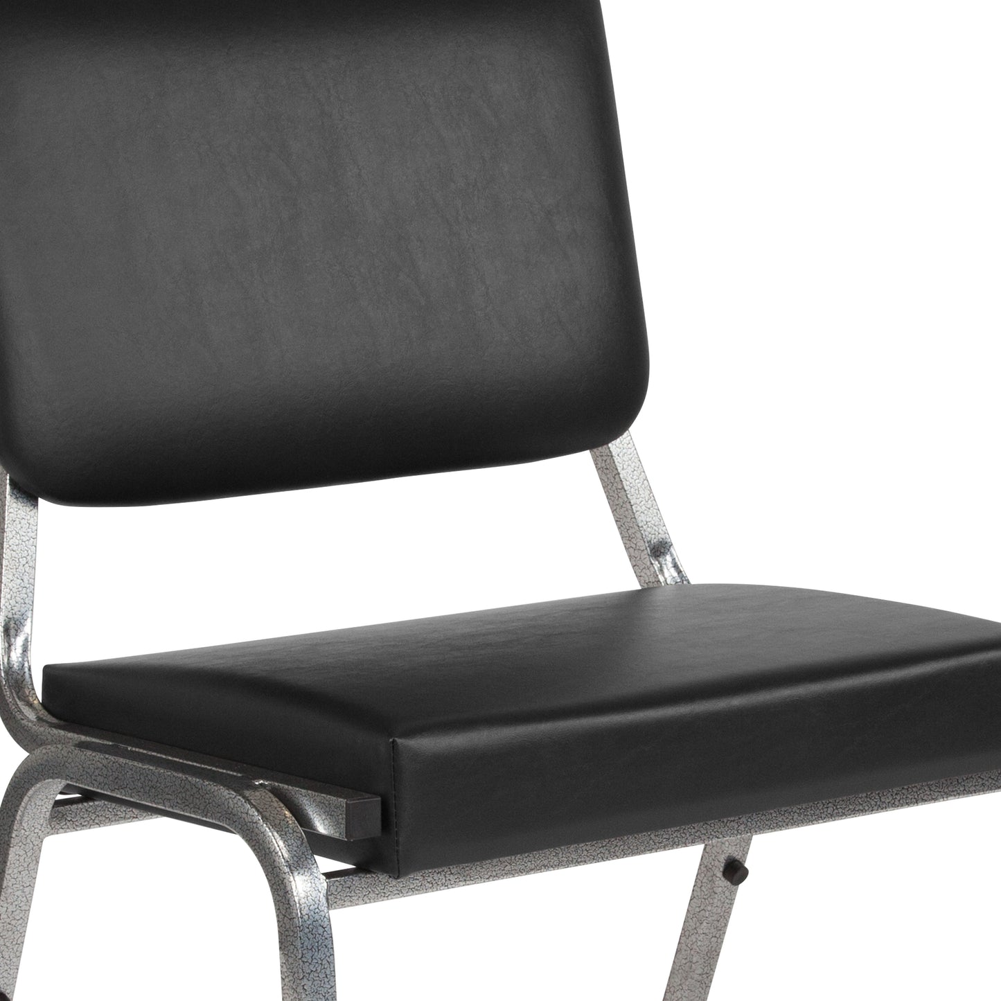 HERCULES Series 1000 lb. Rated Black Antimicrobial Vinyl Bariatric Medical Reception Chair with 3/4 Panel Back Black Vinyl