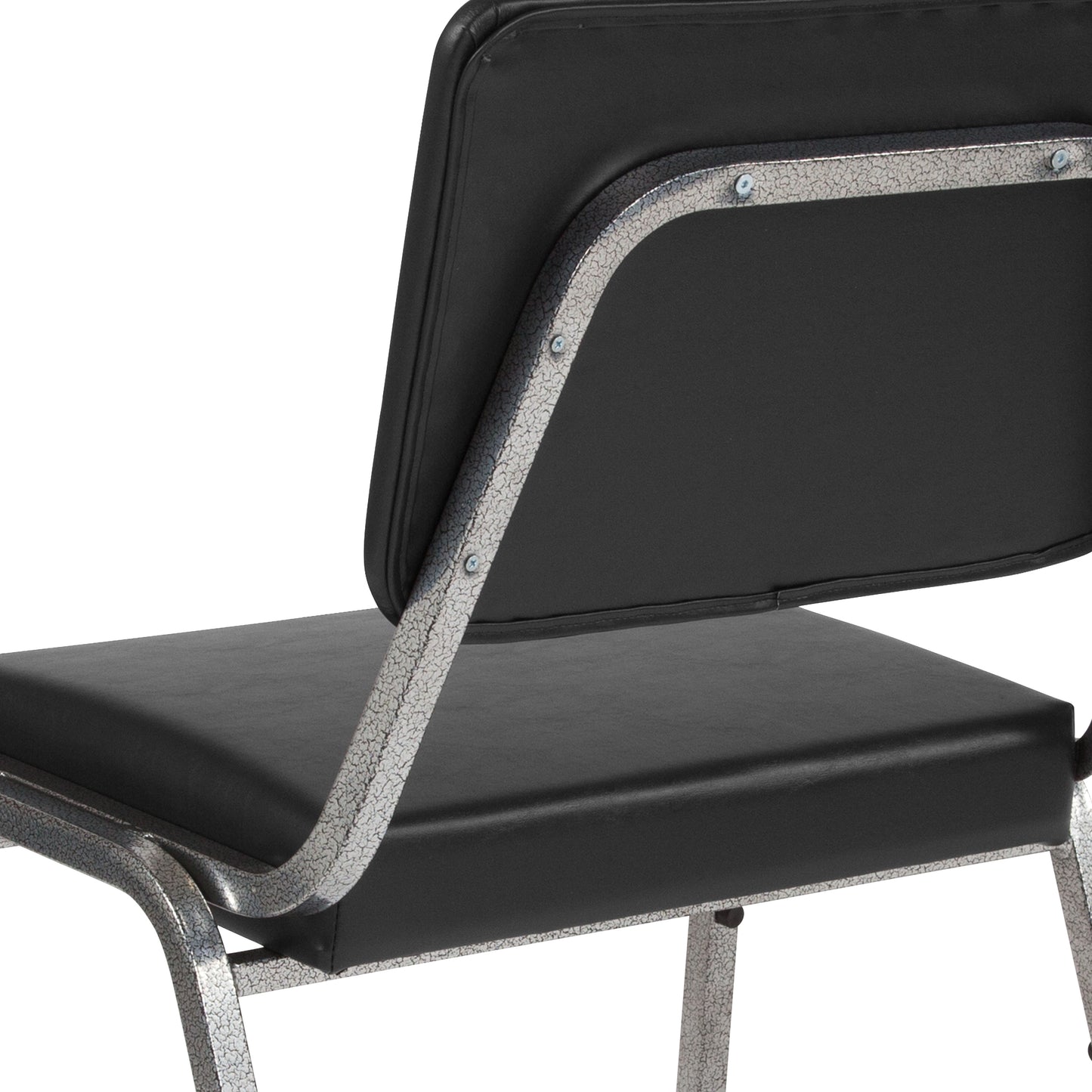 HERCULES Series 1000 lb. Rated Black Antimicrobial Vinyl Bariatric Medical Reception Chair with 3/4 Panel Back Black Vinyl