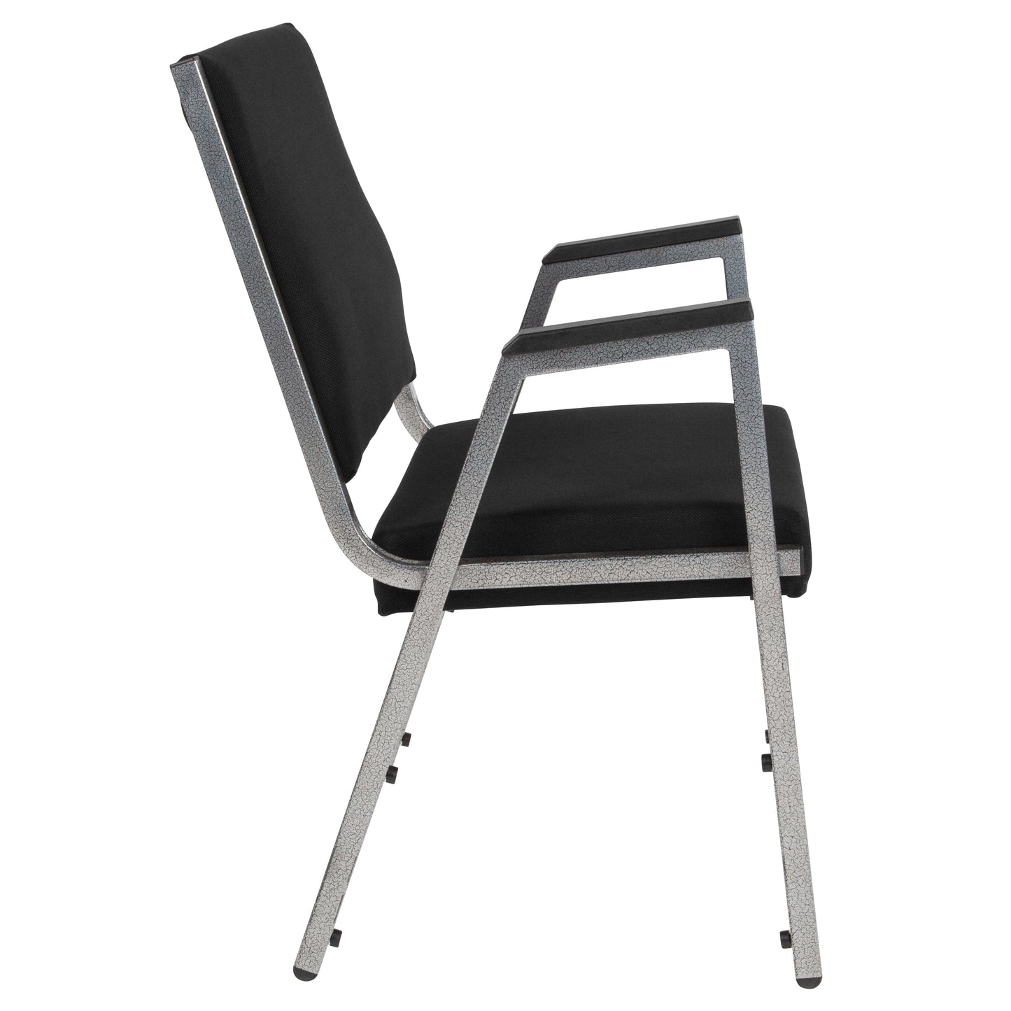 HERCULES Series 1000 lb. Rated Black Antimicrobial Fabric Bariatric Medical Reception Arm Chair Black Fabric