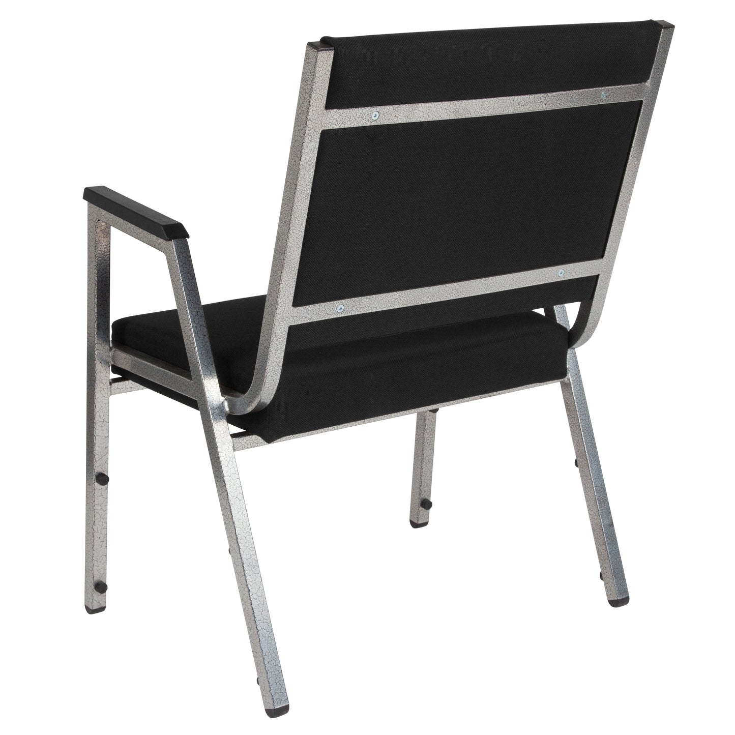 HERCULES Series 1000 lb. Rated Black Antimicrobial Fabric Bariatric Medical Reception Arm Chair Black Fabric