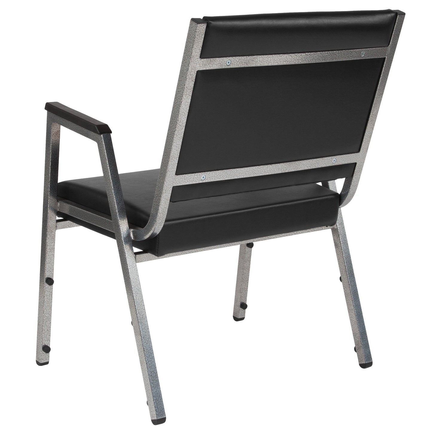 HERCULES Series 1000 lb. Rated Black Antimicrobial Vinyl Bariatric Medical Reception Arm Chair Black Vinyl