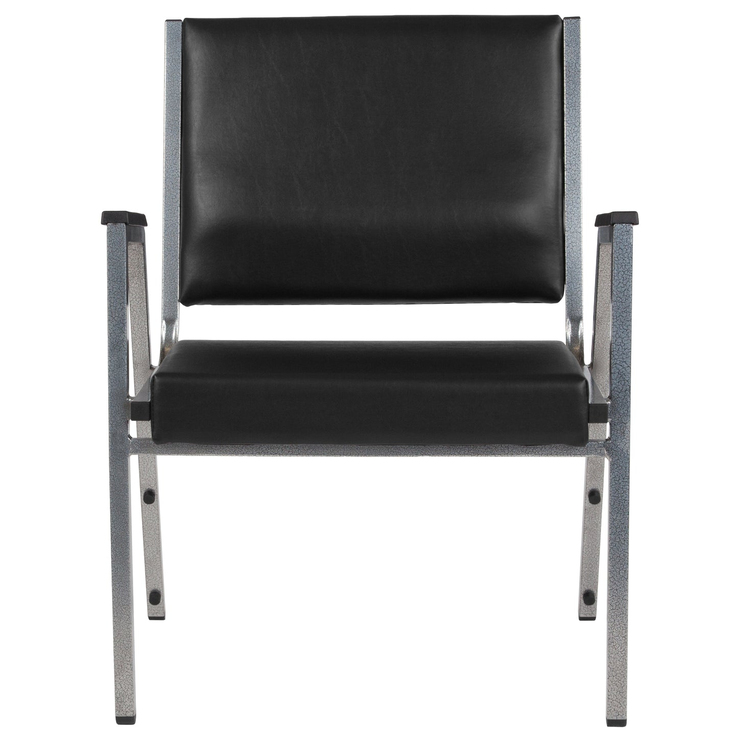 HERCULES Series 1000 lb. Rated Black Antimicrobial Vinyl Bariatric Medical Reception Arm Chair Black Vinyl