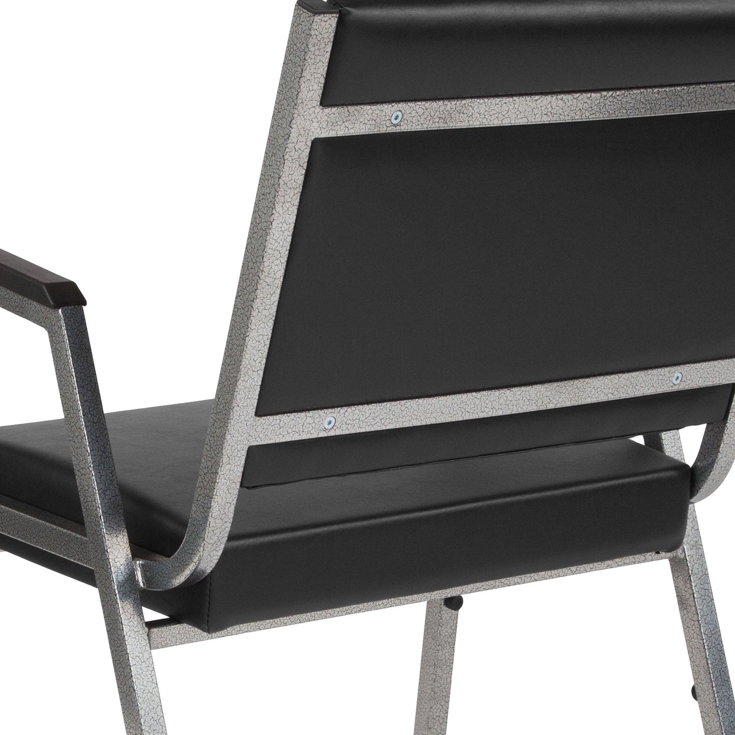 HERCULES Series 1000 lb. Rated Black Antimicrobial Vinyl Bariatric Medical Reception Arm Chair Black Vinyl